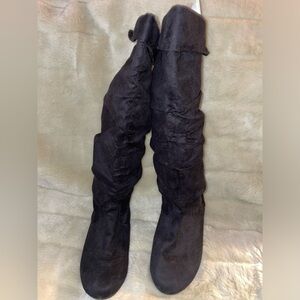 Boots slouch slip on new without box size 8 flat heel